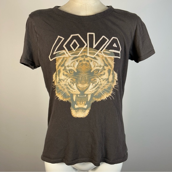 Chaser Black Tee with Tiger Graphic M - Picture 1 of 8